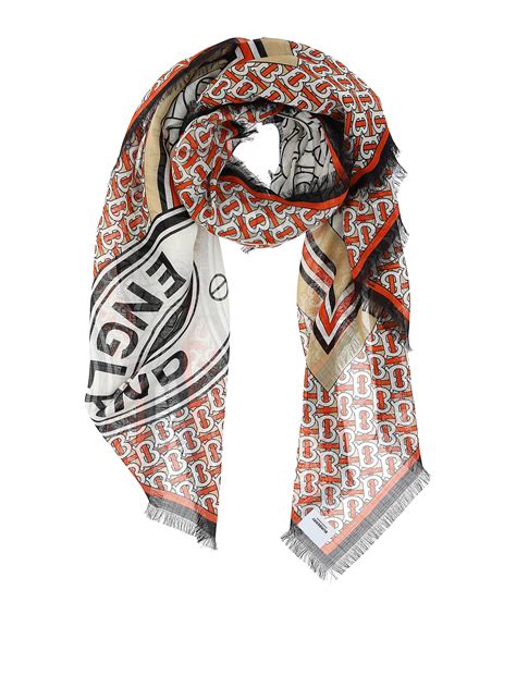 blauer burberry schal|burberry silk scarf.